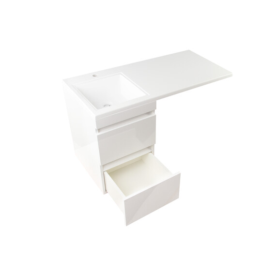 ТУМБА ПОДВЕСНАЯ STYLE LINE "ДАЛЛАС 100", ЛЮКС БЕЛАЯ, PLUS, ЭМАЛЬ