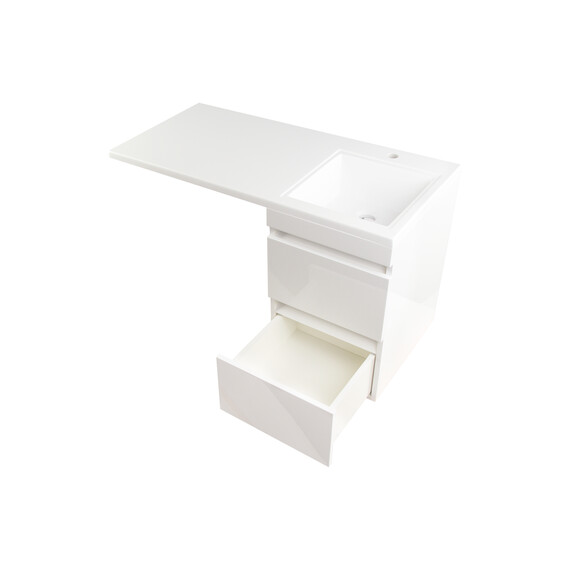 ТУМБА ПОДВЕСНАЯ STYLE LINE "ДАЛЛАС 100", ЛЮКС БЕЛАЯ, PLUS, ЭМАЛЬ