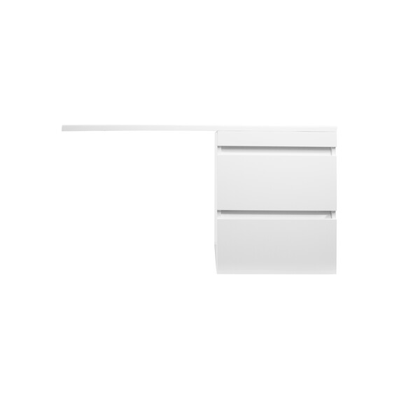 ТУМБА ПОДВЕСНАЯ STYLE LINE "ДАЛЛАС 110", ЛЮКС БЕЛАЯ, PLUS, ЭМАЛЬ