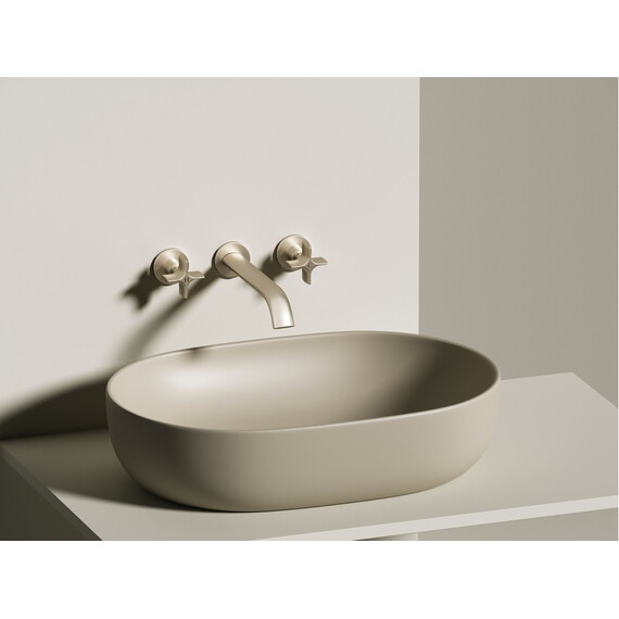 УМЫВАЛЬНИК ЧАША НАКЛАДНАЯ ОВАЛЬНАЯ CERAMICA NOVA ELEMENT 600X415X135 ММ, КАПУЧИНО МАТОВЫЙ