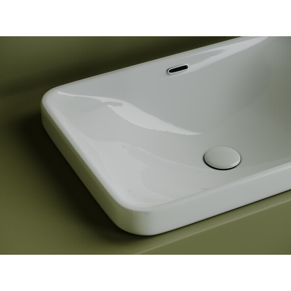 УМЫВАЛЬНИК ПРЯМОУГОЛЬНЫЙ ВСТРАИВАЕМЫЙ СВЕРХУ В СТОЛЕШНИЦУ CERAMICA NOVA ELEMENT 605X415X185 ММ