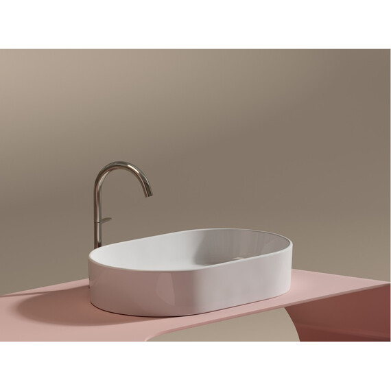 УМЫВАЛЬНИК ЧАША НАКЛАДНАЯ ОВАЛЬНАЯ CERAMICA NOVA ELEMENT 608X385X122 ММ, БЕЛЫЙ