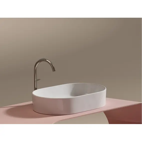 УМЫВАЛЬНИК ЧАША НАКЛАДНАЯ ОВАЛЬНАЯ CERAMICA NOVA ELEMENT 608X385X122 ММ, БЕЛЫЙ