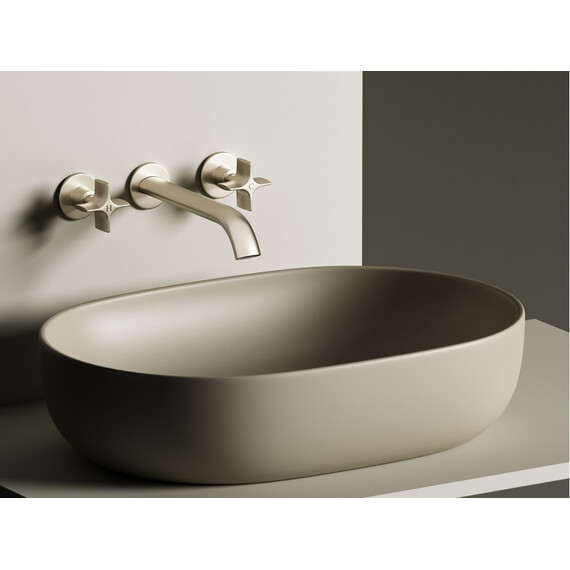 УМЫВАЛЬНИК ЧАША НАКЛАДНАЯ ОВАЛЬНАЯ CERAMICA NOVA ELEMENT 600X415X135 ММ, КАПУЧИНО МАТОВЫЙ