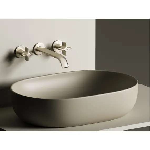 УМЫВАЛЬНИК ЧАША НАКЛАДНАЯ ОВАЛЬНАЯ CERAMICA NOVA ELEMENT 600X415X135 ММ, КАПУЧИНО МАТОВЫЙ