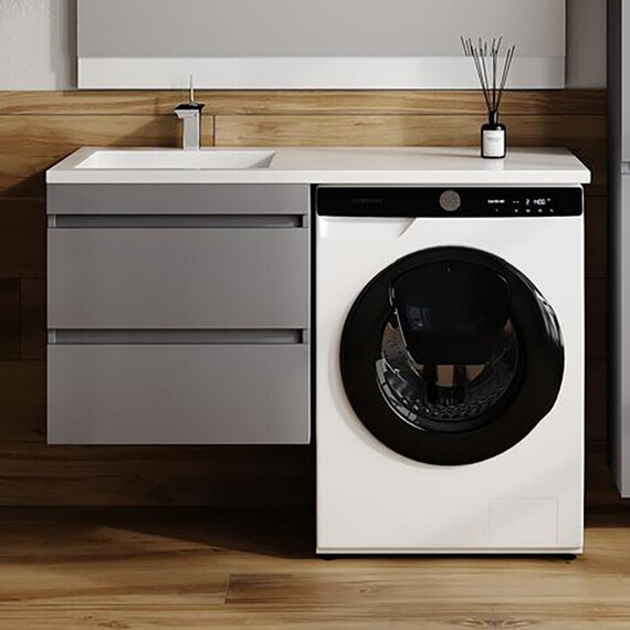 ТУМБА ПОДВЕСНАЯ STYLE LINE "ДАЛЛАС ЛЕОН 120", ЛЮКС СЕРАЯ, PLUS