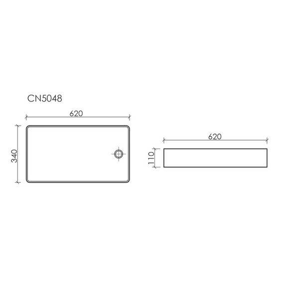 РАКОВИНА НАКЛАДНАЯ СО СМЕЩЕННЫМ СЛИВОМ, С ВОЗМОЖНОСТЬЮ УСТАНОВКИ НА СТОЛЕШНИЦУ ПОД СТИРАЛЬНУЮ МАШИНУ CERAMICA NOVA ELEMENT 620X340X110 БЕЛАЯ