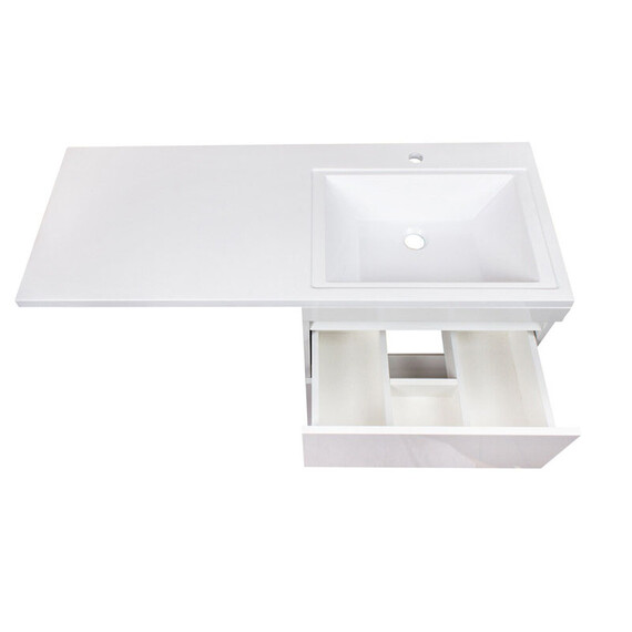 ТУМБА НАПОЛЬНАЯ STYLE LINE "ДАЛЛАС 120", 2 ЯЩИКА, ЛЮКС БЕЛАЯ, PLUS, ЭМАЛЬ