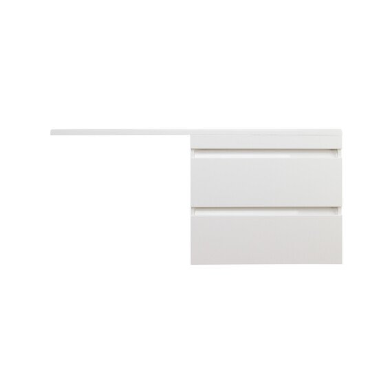 ТУМБА ПОДВЕСНАЯ STYLE LINE "ДАЛЛАС 130", ЛЮКС БЕЛАЯ, PLUS, ЭМАЛЬ