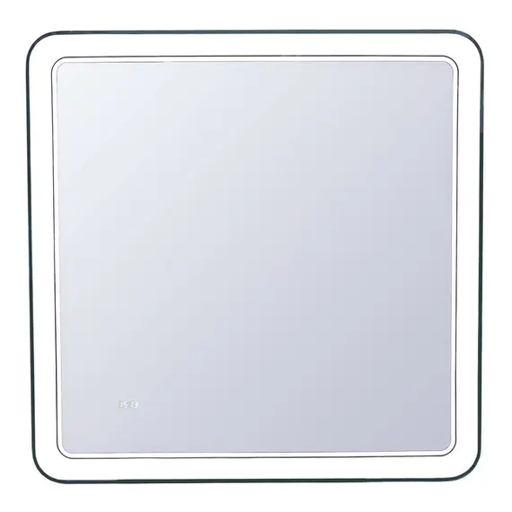 ЗЕРКАЛО STYLE LINE "АТЛАНТИКА 80X80" С ПОДСВЕТКОЙ И ЧАСАМИ