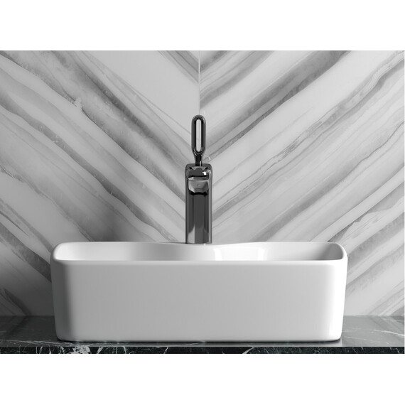УМЫВАЛЬНИК ЧАША НАКЛАДНАЯ ПРЯМОУГОЛЬНАЯ CERAMICA NOVA ELEMENT 480X370X130 ММ