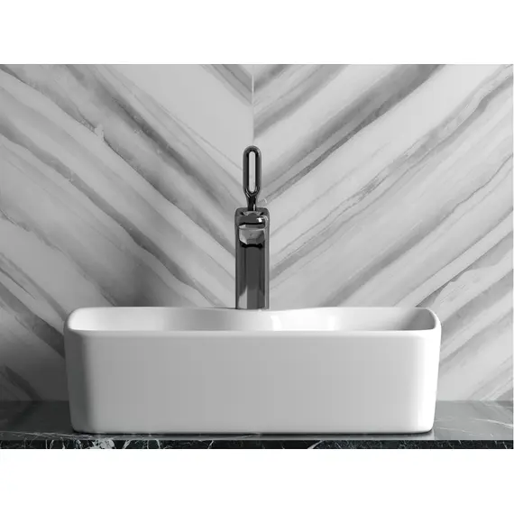 УМЫВАЛЬНИК ЧАША НАКЛАДНАЯ ПРЯМОУГОЛЬНАЯ CERAMICA NOVA ELEMENT 480X370X130 ММ