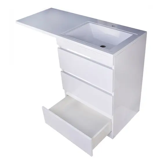 ТУМБА НАПОЛЬНАЯ STYLE LINE "ДАЛЛАС 120", 3 ЯЩИКА, ЛЮКС БЕЛАЯ, PLUS