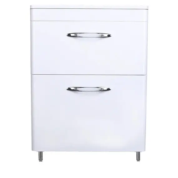 ТУМБА НАПОЛЬНАЯ STYLE LINE "КАРЕ 60", 2 ЯЩИКА, ЛЮКС БЕЛАЯ, PLUS