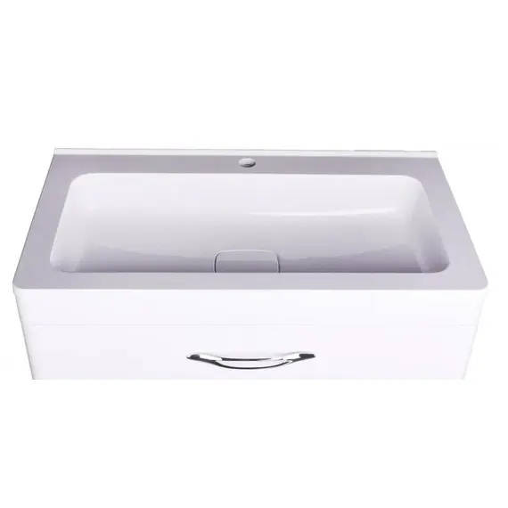 ТУМБА НАПОЛЬНАЯ STYLE LINE "КАРЕ 80", 2 ЯЩИКА, ЛЮКС БЕЛАЯ, PLUS