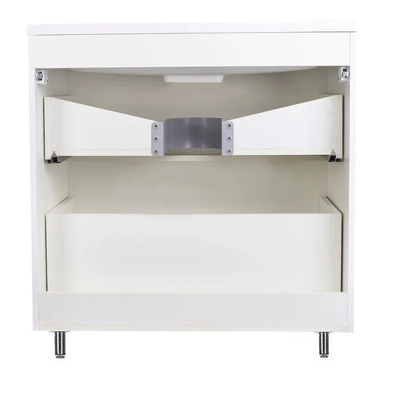 ТУМБА НАПОЛЬНАЯ STYLE LINE "КАРЕ 80", 2 ЯЩИКА, ЛЮКС БЕЛАЯ, PLUS