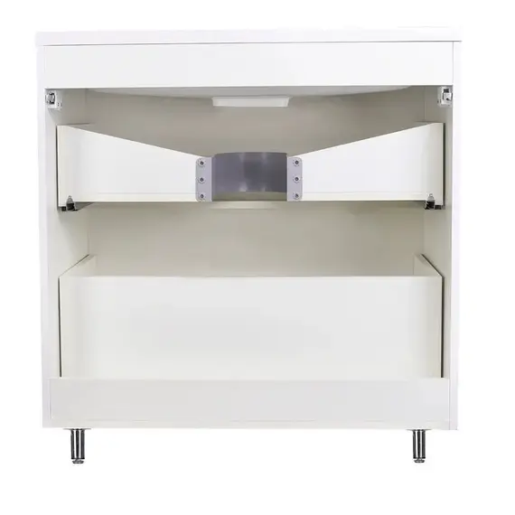 ТУМБА НАПОЛЬНАЯ STYLE LINE "КАРЕ 80", 2 ЯЩИКА, ЛЮКС БЕЛАЯ, PLUS