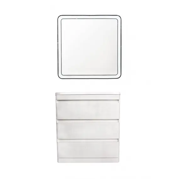 ТУМБА НАПОЛЬНАЯ STYLE LINE "АТЛАНТИКА 80" (3 ЯЩ.), ЛЮКС БЕТОН КРЕМ, PLUS