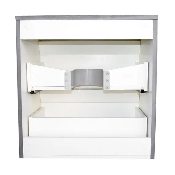 ТУМБА ПОДВЕСНАЯ STYLE LINE "АТЛАНТИКА 70", ЛЮКС БЕТОН ТЕМНЫЙ, 2 ЯЩИКА, СО СТОЛЕШНИЦЕЙ МДФ, PLUS