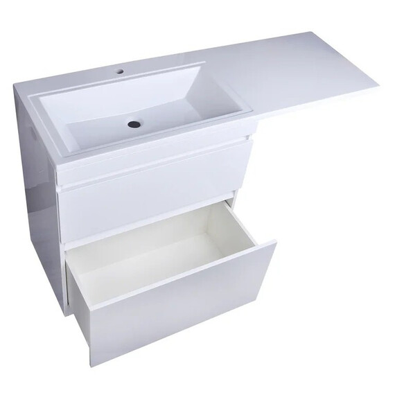 ТУМБА НАПОЛЬНАЯ STYLE LINE "ДАЛЛАС 140", 2 ЯЩИКА, ЛЮКС БЕЛАЯ, PLUS