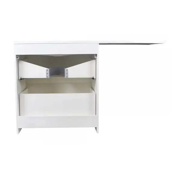 ТУМБА НАПОЛЬНАЯ STYLE LINE "ДАЛЛАС 140", 2 ЯЩИКА, ЛЮКС БЕЛАЯ, PLUS