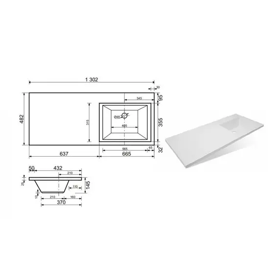 ТУМБА НАПОЛЬНАЯ STYLE LINE "ДАЛЛАС 130", 3 ЯЩИКА, ЛЮКС БЕЛАЯ, PLUS