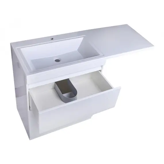 ТУМБА НАПОЛЬНАЯ STYLE LINE "ДАЛЛАС 150", 2 ЯЩИКА, ЛЮКС БЕЛАЯ, PLUS