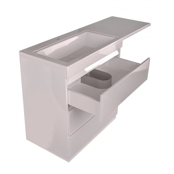 ТУМБА НАПОЛЬНАЯ STYLE LINE "ДАЛЛАС 150", 3 ЯЩИКА, ЛЮКС БЕЛАЯ, PLUS