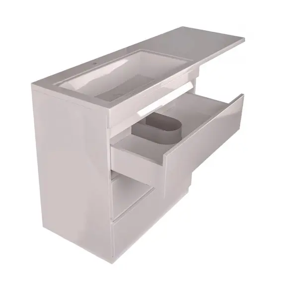 ТУМБА НАПОЛЬНАЯ STYLE LINE "ДАЛЛАС 150", 3 ЯЩИКА, ЛЮКС БЕЛАЯ, PLUS