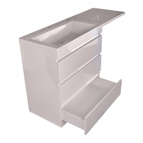 ТУМБА НАПОЛЬНАЯ STYLE LINE "ДАЛЛАС 150", 3 ЯЩИКА, ЛЮКС БЕЛАЯ, PLUS