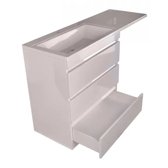 ТУМБА НАПОЛЬНАЯ STYLE LINE "ДАЛЛАС 150", 3 ЯЩИКА, ЛЮКС БЕЛАЯ, PLUS