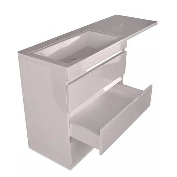 ТУМБА НАПОЛЬНАЯ STYLE LINE "ДАЛЛАС 150", 3 ЯЩИКА, ЛЮКС БЕЛАЯ, PLUS