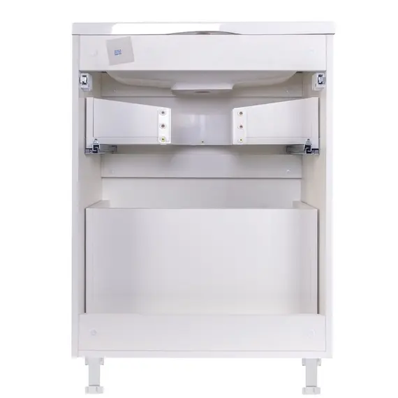 ТУМБА НАПОЛЬНАЯ STYLE LINE "БЕРГАМО МИНИ 60" (2 ЯЩ.) ЛЮКС АНТИСКРЕЙТЧ БЕЛЫЙ, PLUS