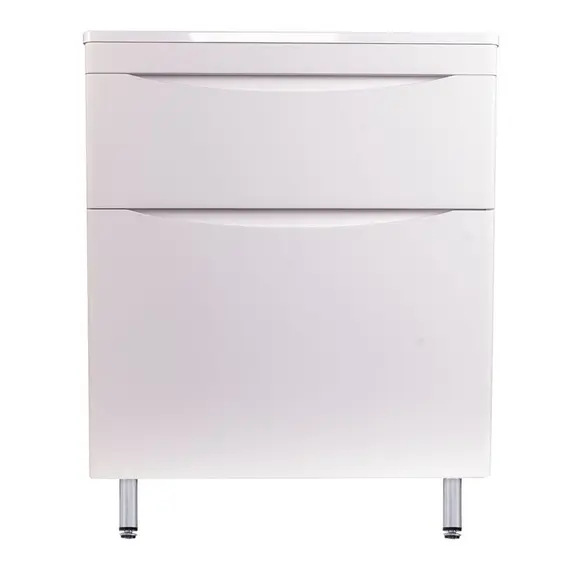 ТУМБА НАПОЛЬНАЯ STYLE LINE "БЕРГАМО МИНИ 70" (2 ЯЩ.) ЛЮКС АНТИСКРЕЙТЧ БЕЛЫЙ, PLUS