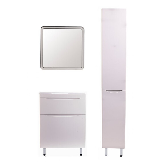 ТУМБА НАПОЛЬНАЯ STYLE LINE "БЕРГАМО МИНИ 70" (2 ЯЩ.) ЛЮКС АНТИСКРЕЙТЧ БЕЛЫЙ, PLUS