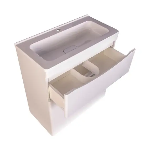 ТУМБА НАПОЛЬНАЯ STYLE LINE "БЕРГАМО МИНИ 70" (2 ЯЩ.) ЛЮКС АНТИСКРЕЙТЧ БЕЛЫЙ, PLUS