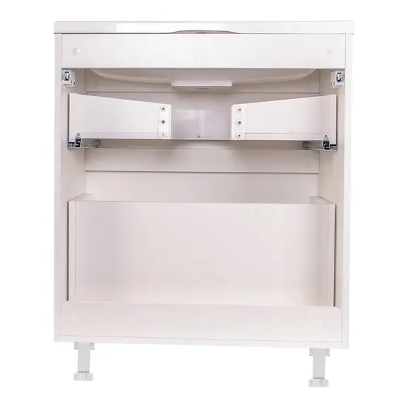 ТУМБА НАПОЛЬНАЯ STYLE LINE "БЕРГАМО МИНИ 70" (2 ЯЩ.) ЛЮКС АНТИСКРЕЙТЧ БЕЛЫЙ, PLUS