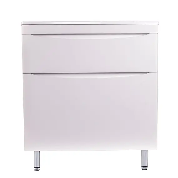 ТУМБА НАПОЛЬНАЯ STYLE LINE "БЕРГАМО МИНИ 80" (2 ЯЩ.) ЛЮКС АНТИСКРЕЙТЧ БЕЛЫЙ, PLUS