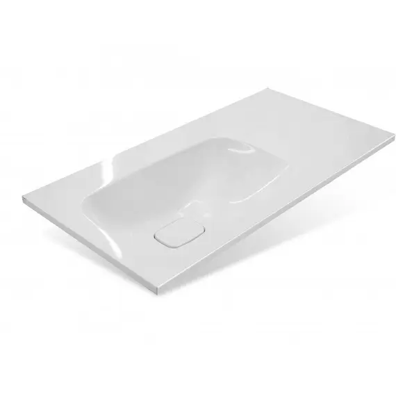 ТУМБА НАПОЛЬНАЯ STYLE LINE "БАРСЕЛОНА 90" ЛЕВАЯ (2 ЯЩ.) С ВЫКАТНОЙ КОРЗИНОЙ, ЛЮКС БЕЛАЯ, PLUS