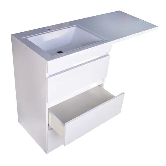 ТУМБА НАПОЛЬНАЯ STYLE LINE "ДАЛЛАС 100", 3 ЯЩИКА, ЛЮКС БЕЛАЯ, PLUS