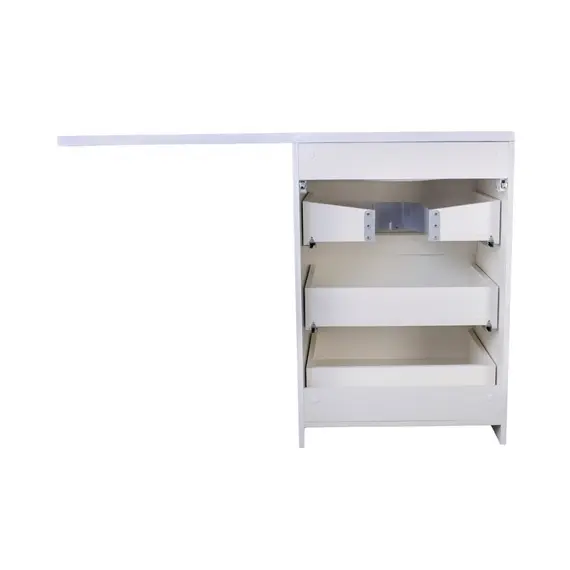 ТУМБА НАПОЛЬНАЯ STYLE LINE "ДАЛЛАС 100", 3 ЯЩИКА, ЛЮКС БЕЛАЯ, PLUS