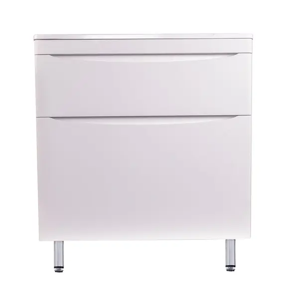 ТУМБА НАПОЛЬНАЯ STYLE LINE "БЕРГАМО МИНИ 90" (2 ЯЩ.) ЛЮКС АНТИСКРЕЙТЧ БЕЛЫЙ, PLUS