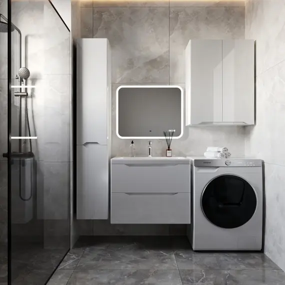 ТУМБА ПОДВЕСНАЯ STYLE LINE "МАРЕЛЛА 70", 2 ЯЩИКА, ЛЮКС АНТИСКРЕЙТЧ БЕЛЫЙ ГЛЯНЕЦ, PLUS