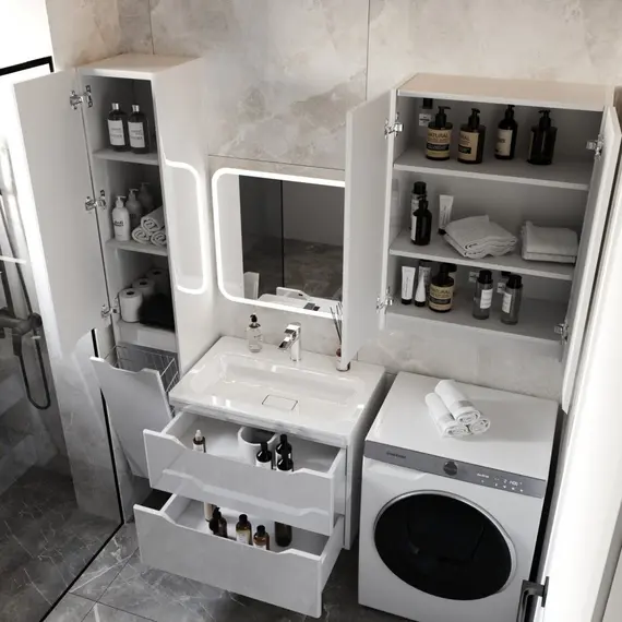 ТУМБА ПОДВЕСНАЯ STYLE LINE "МАРЕЛЛА 70", 2 ЯЩИКА, ЛЮКС АНТИСКРЕЙТЧ БЕЛЫЙ ГЛЯНЕЦ, PLUS