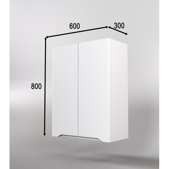 ПОДВЕСНОЙ ШКАФ STYLE LINE "МАРЕЛЛА МИНИ 600" ЛЮКС АНТИСКРЕЙТЧ БЕЛЫЙ МАТОВЫЙ, PLUS