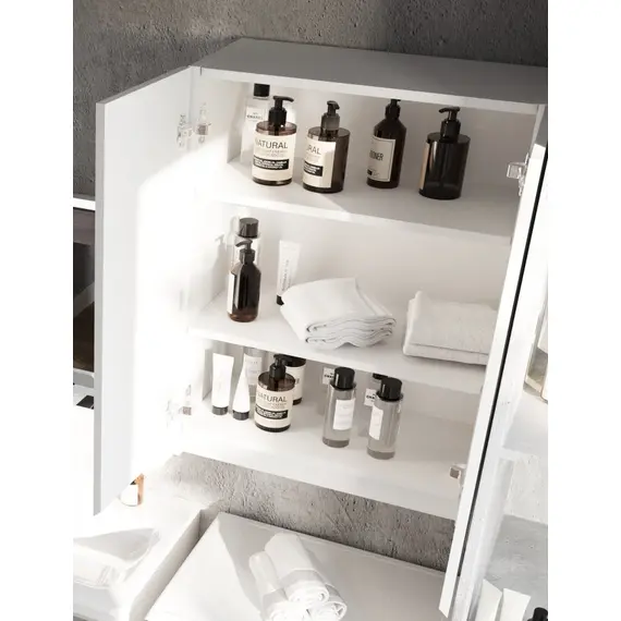 ПОДВЕСНОЙ ШКАФ STYLE LINE "МАРЕЛЛА МИНИ 600" ЛЮКС АНТИСКРЕЙТЧ БЕЛЫЙ МАТОВЫЙ, PLUS