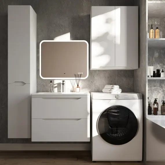 ПОДВЕСНОЙ ШКАФ STYLE LINE "МАРЕЛЛА МИНИ 600" ЛЮКС АНТИСКРЕЙТЧ БЕЛЫЙ МАТОВЫЙ, PLUS