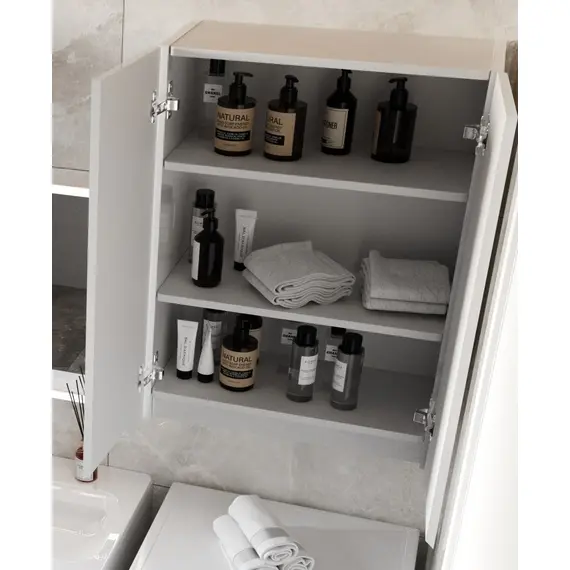 ПОДВЕСНОЙ ШКАФ STYLE LINE "МАРЕЛЛА МИНИ 600" ЛЮКС АНТИСКРЕЙТЧ БЕЛЫЙ ГЛЯНЕЦ, PLUS