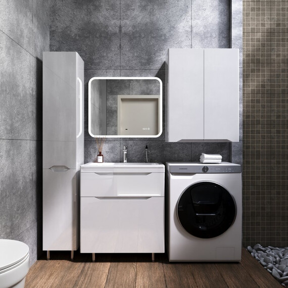 ПОДВЕСНОЙ ШКАФ STYLE LINE "МАРЕЛЛА МИНИ 600" ЛЮКС АНТИСКРЕЙТЧ БЕЛЫЙ ГЛЯНЕЦ, PLUS