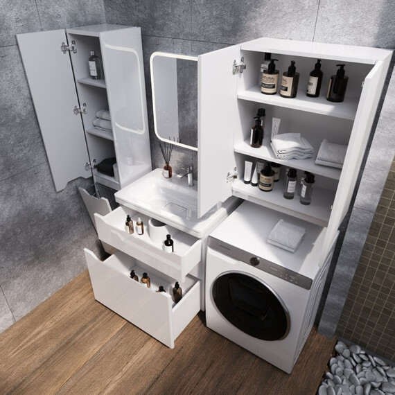 ПОДВЕСНОЙ ШКАФ STYLE LINE "МАРЕЛЛА МИНИ 600" ЛЮКС АНТИСКРЕЙТЧ БЕЛЫЙ ГЛЯНЕЦ, PLUS